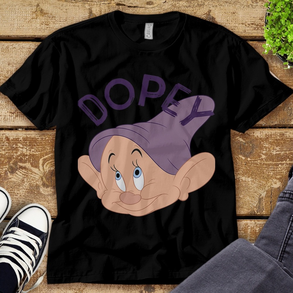 Dopey Face T-Shirt Disney Snow White And The Seven Dwarfs Unisex Tee T-shirt